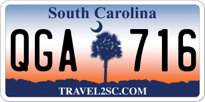 SC license plate QGA716