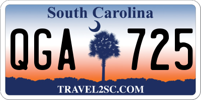 SC license plate QGA725