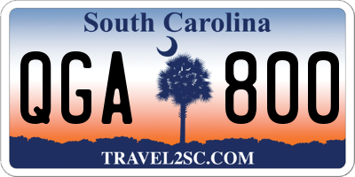 SC license plate QGA800