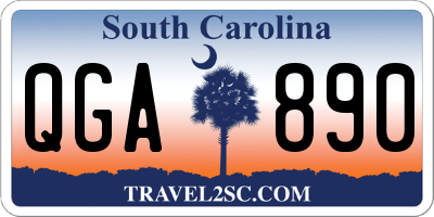 SC license plate QGA890