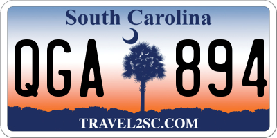 SC license plate QGA894