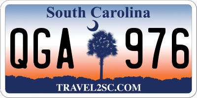 SC license plate QGA976