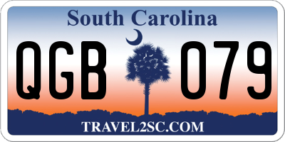 SC license plate QGB079