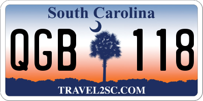 SC license plate QGB118