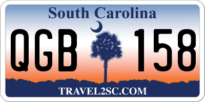 SC license plate QGB158