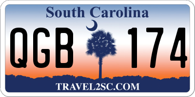 SC license plate QGB174