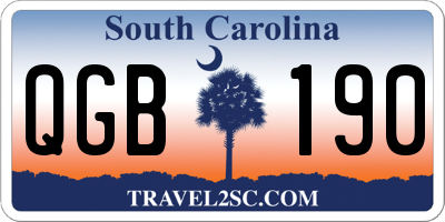 SC license plate QGB190