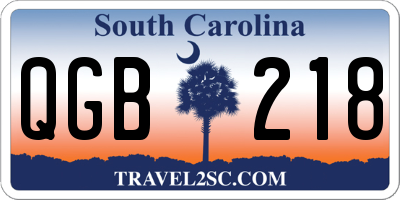 SC license plate QGB218