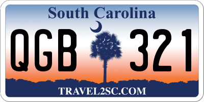 SC license plate QGB321