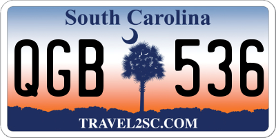 SC license plate QGB536