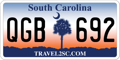 SC license plate QGB692