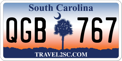 SC license plate QGB767