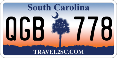 SC license plate QGB778