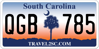 SC license plate QGB785