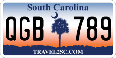 SC license plate QGB789