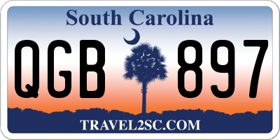 SC license plate QGB897