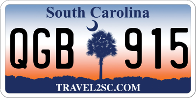 SC license plate QGB915
