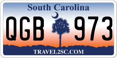 SC license plate QGB973