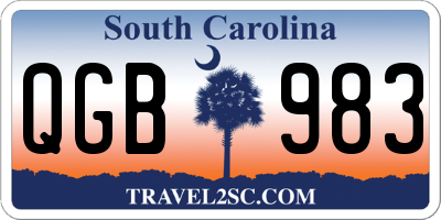 SC license plate QGB983