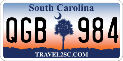 SC license plate QGB984