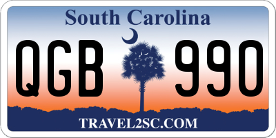 SC license plate QGB990