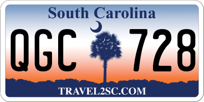 SC license plate QGC728