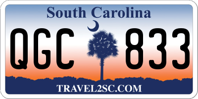 SC license plate QGC833