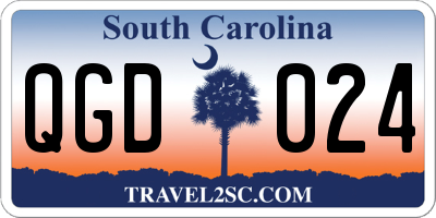SC license plate QGD024