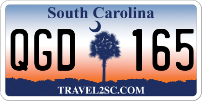 SC license plate QGD165