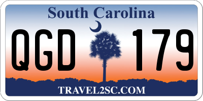 SC license plate QGD179