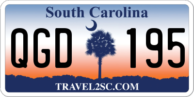 SC license plate QGD195