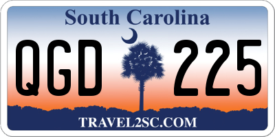 SC license plate QGD225