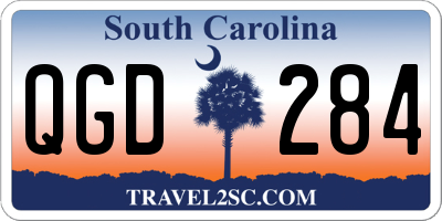SC license plate QGD284