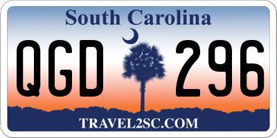 SC license plate QGD296