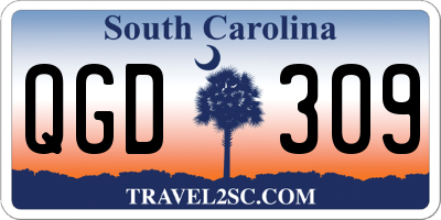 SC license plate QGD309