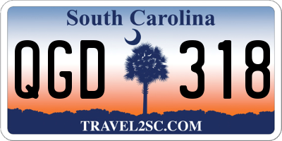 SC license plate QGD318