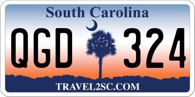 SC license plate QGD324