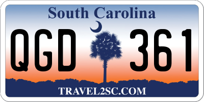 SC license plate QGD361