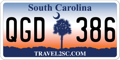 SC license plate QGD386