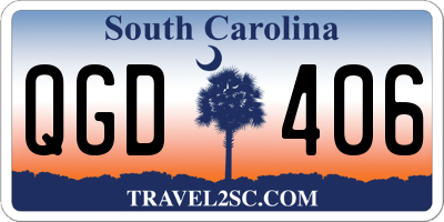 SC license plate QGD406