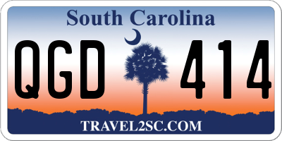 SC license plate QGD414