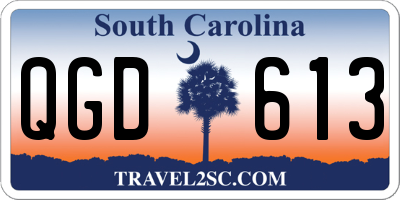 SC license plate QGD613