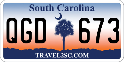 SC license plate QGD673