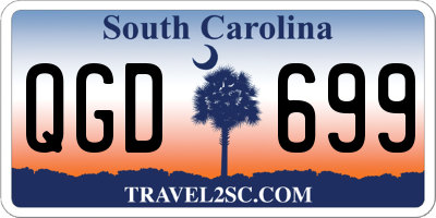 SC license plate QGD699