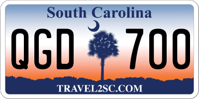 SC license plate QGD700
