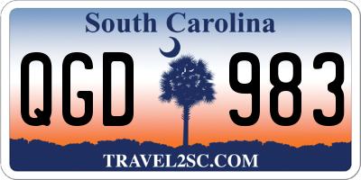 SC license plate QGD983