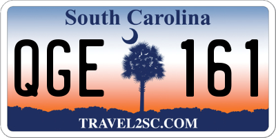 SC license plate QGE161