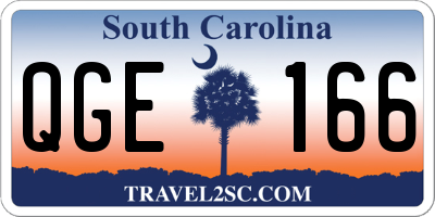 SC license plate QGE166