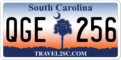 SC license plate QGE256