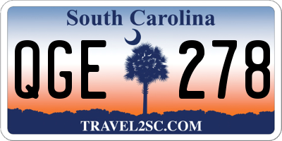 SC license plate QGE278